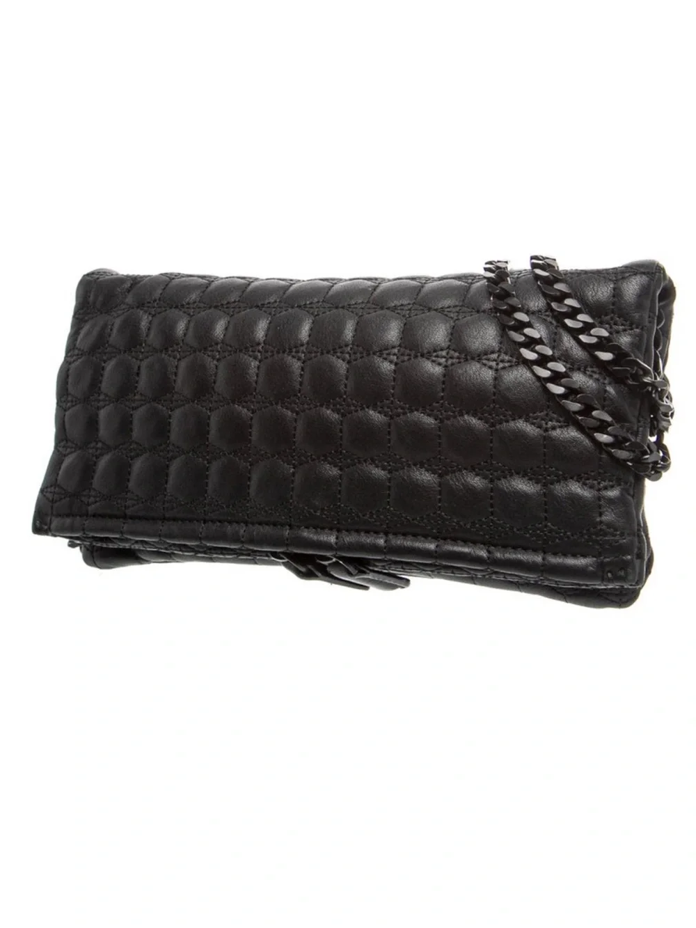 IRO Black Leather Clutch | Timeless Designer Evening Bag